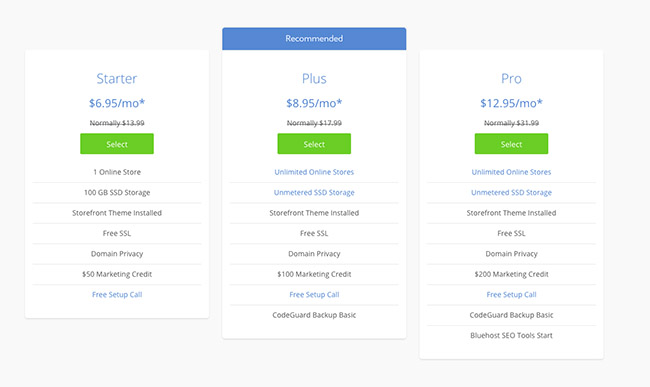 bluehost-woocommerce-pricing
